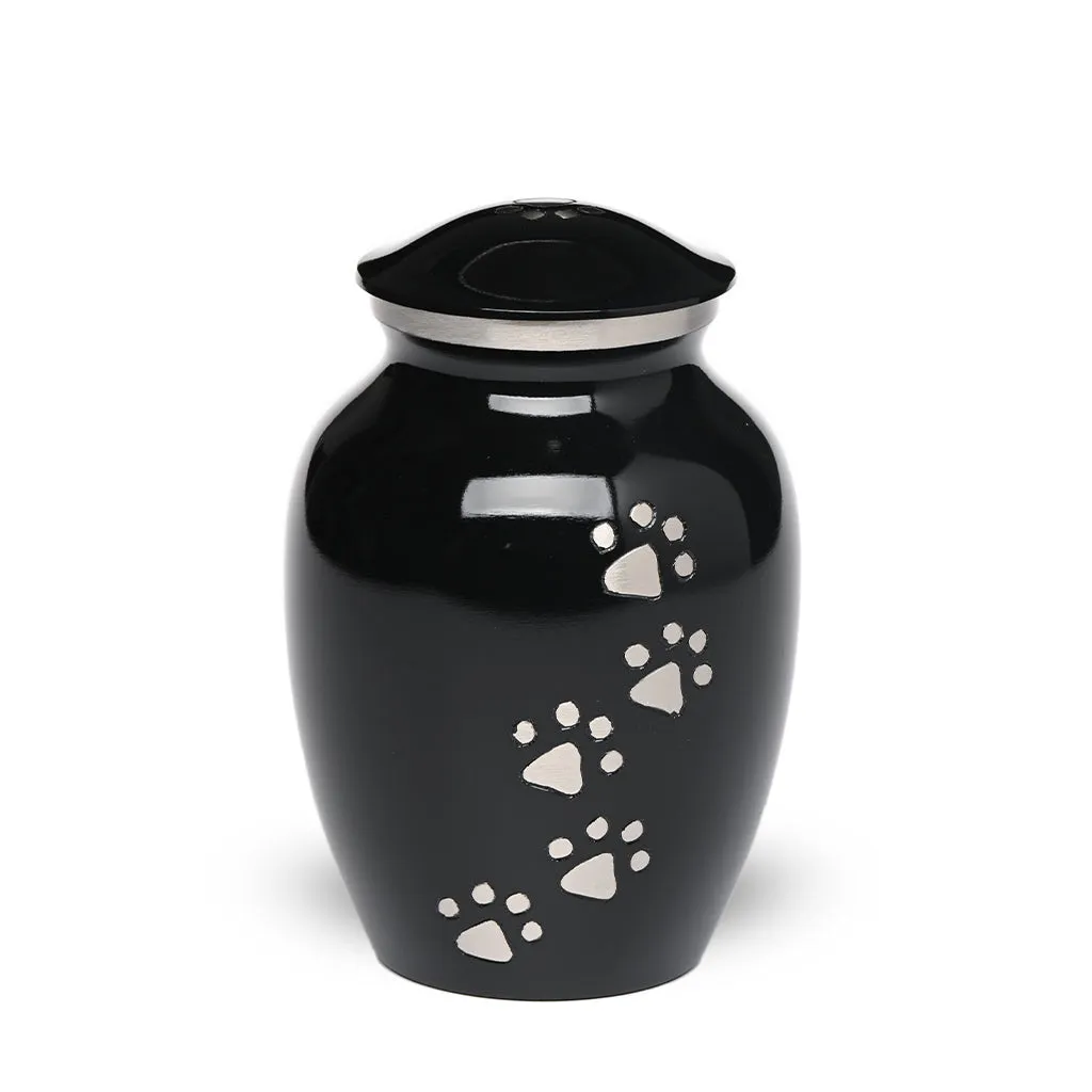 MEDIUM  Brass Pet Urn -"Paws to Heaven"