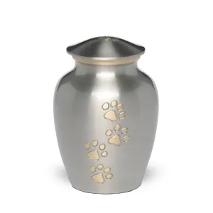 MEDIUM  Brass Pet Urn -"Paws to Heaven"