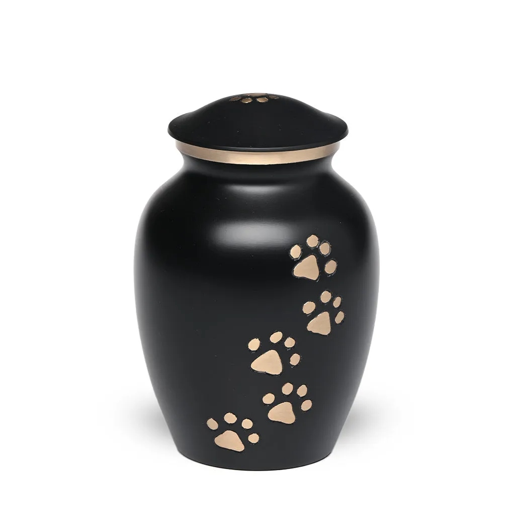 MEDIUM  Brass Pet Urn -"Paws to Heaven"