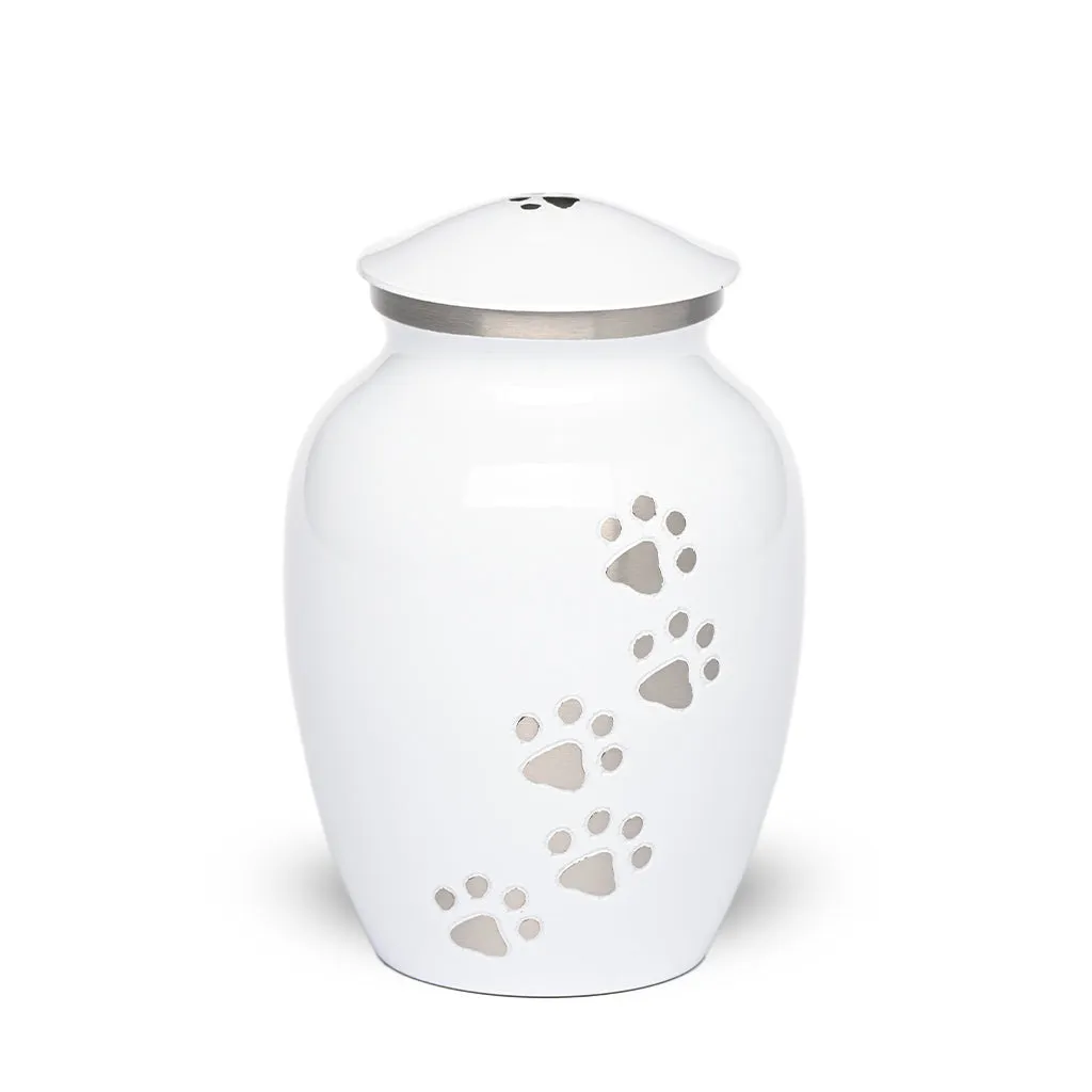 MEDIUM  Brass Pet Urn -"Paws to Heaven"