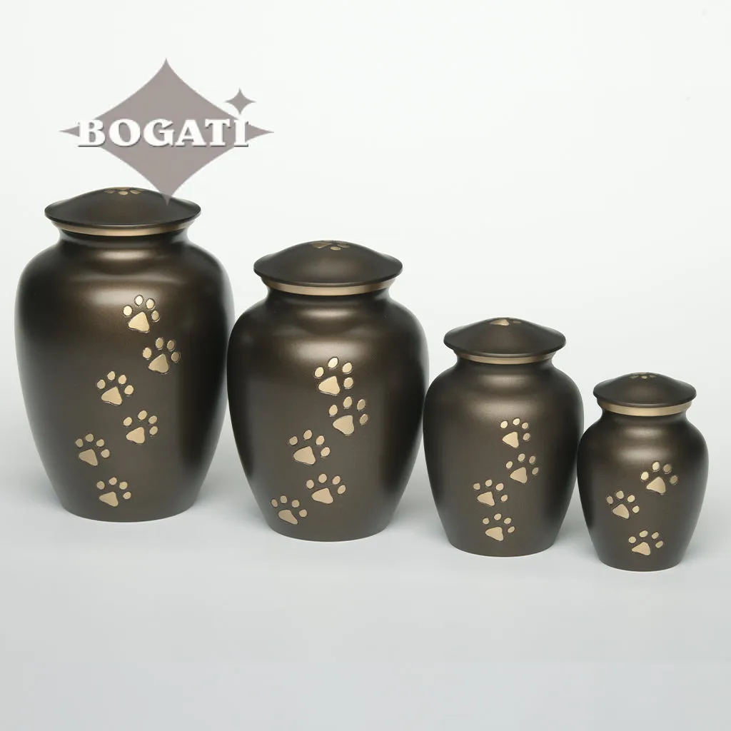 MEDIUM  Brass Pet Urn -"Paws to Heaven"