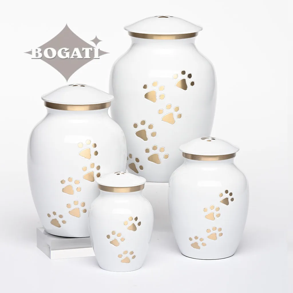 MEDIUM  Brass Pet Urn -"Paws to Heaven"