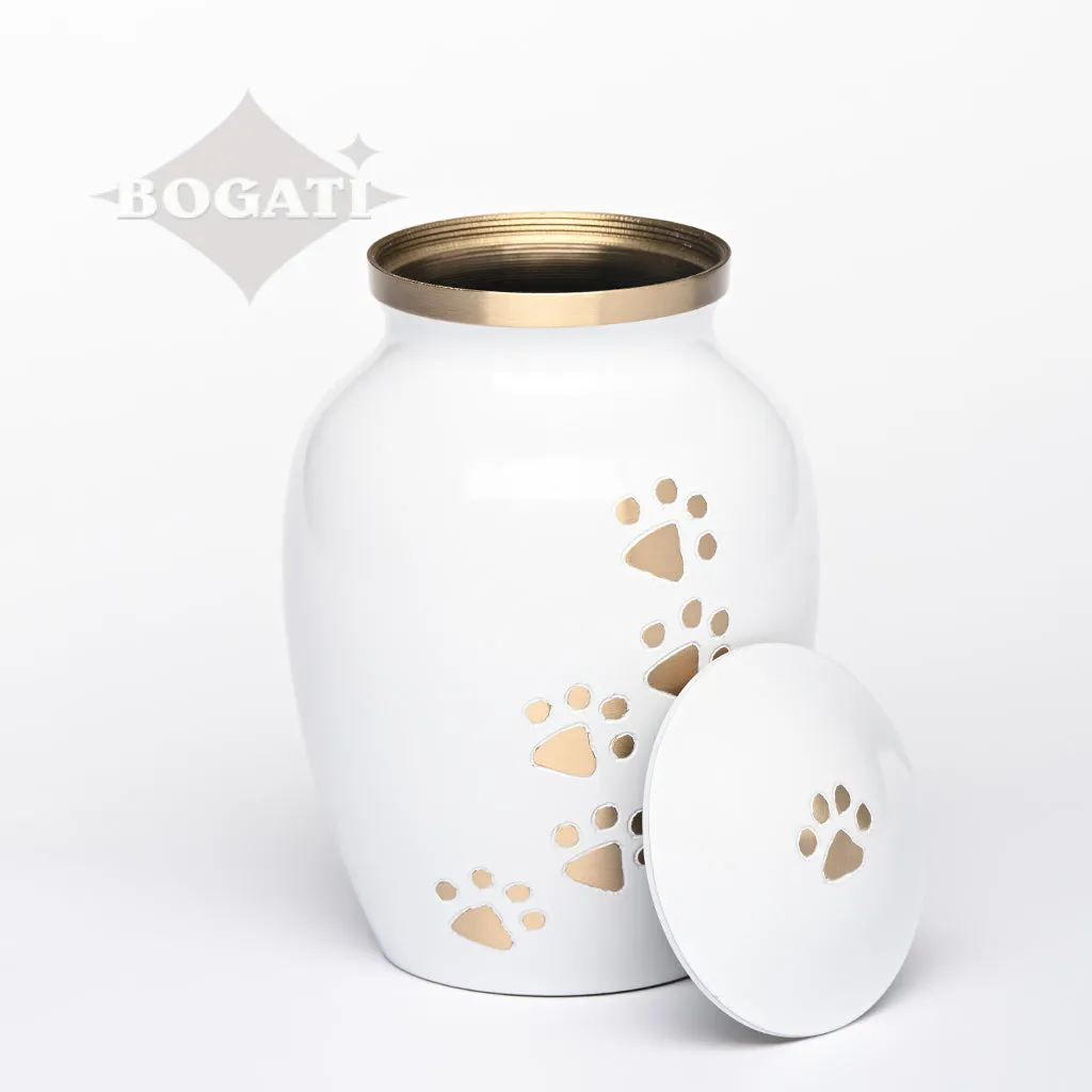 MEDIUM  Brass Pet Urn -"Paws to Heaven"