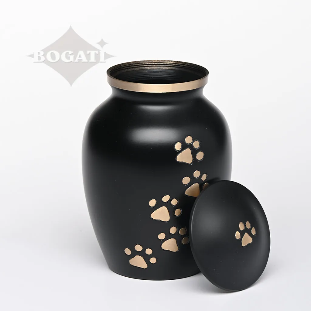 MEDIUM  Brass Pet Urn -"Paws to Heaven"