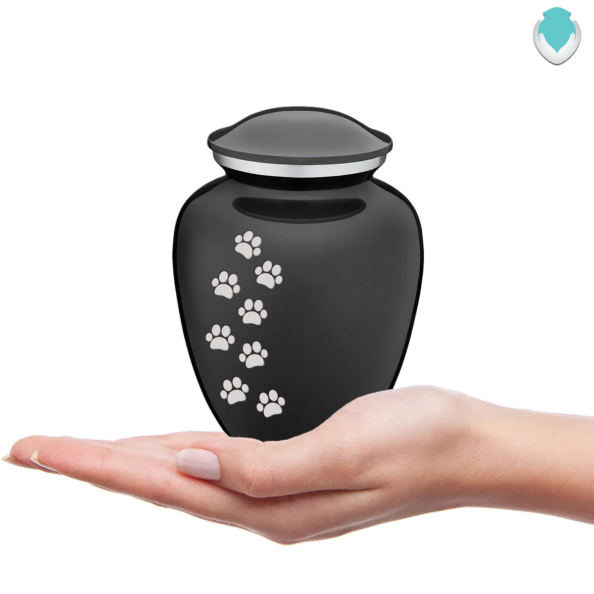 Medium Embrace Charcoal Walking Paws Pet Cremation Urn