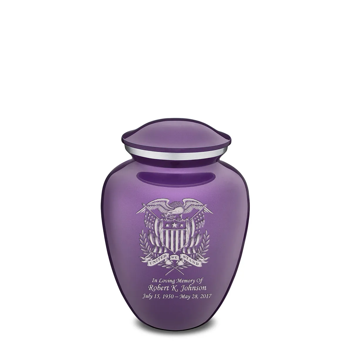 Medium Embrace Purple American Glory Cremation Urn