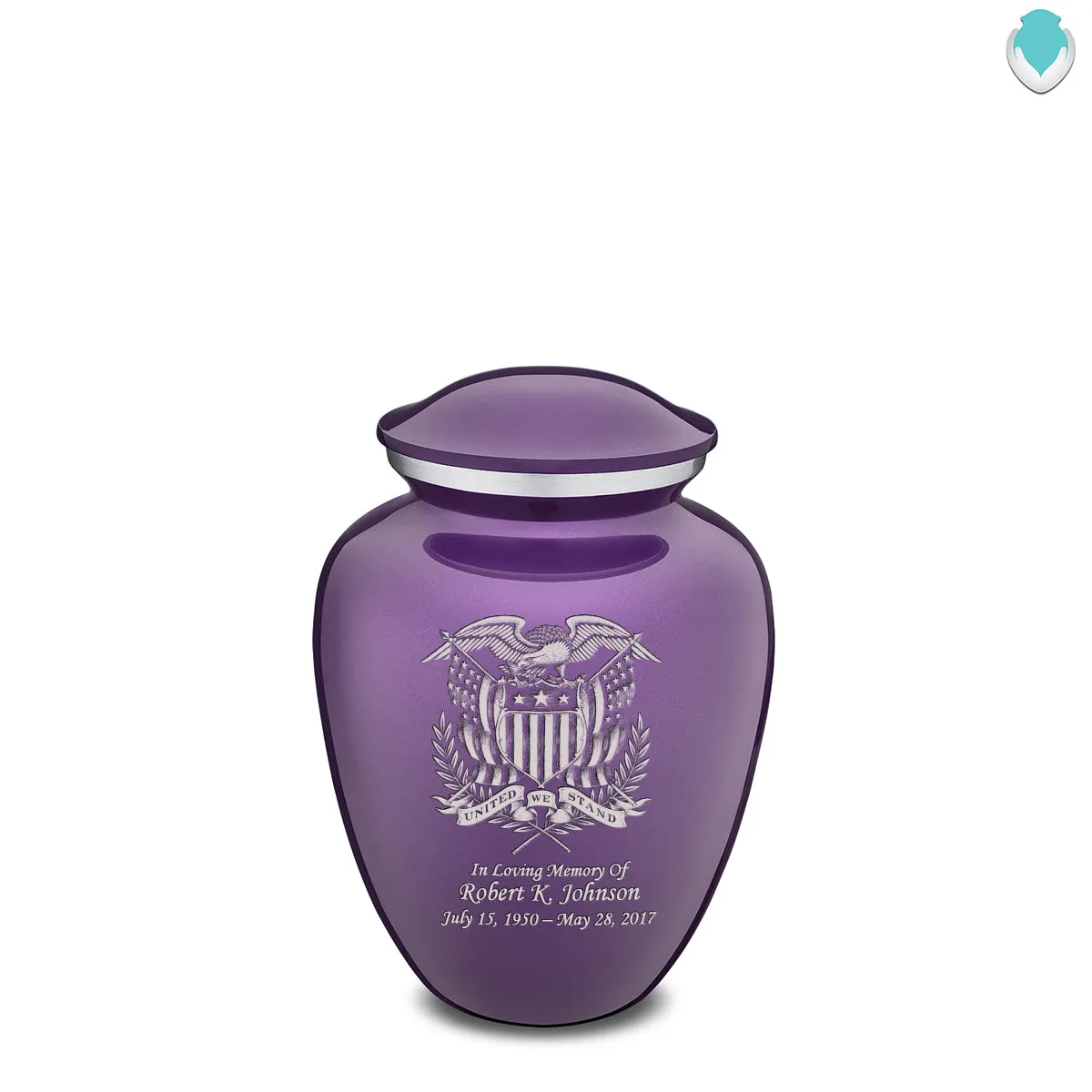 Medium Embrace Purple American Glory Cremation Urn