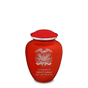 Medium Embrace Red American Glory Cremation Urn