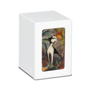 MEDIUM PY06 -White- Tall Cat with Lily