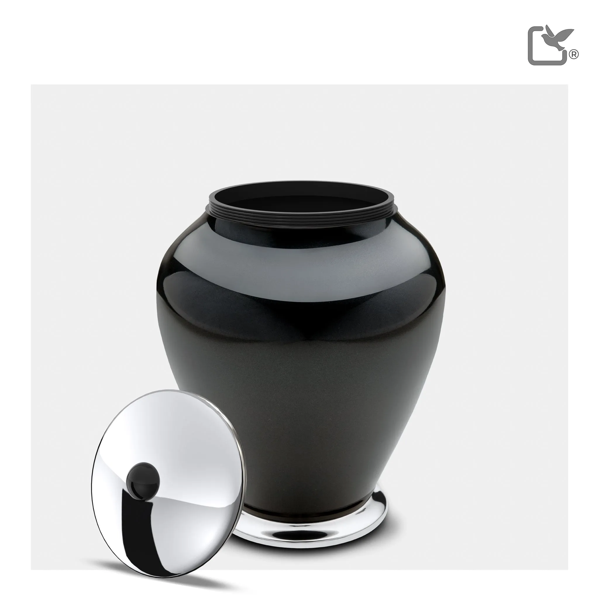 Medium Tall Simplicity Midnight Cremation Urn - COMFORT by LoveUrns