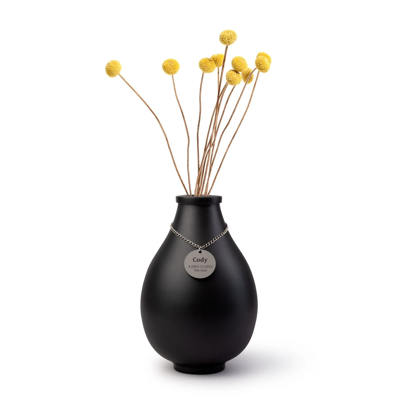 Memorial Vase Urn Black