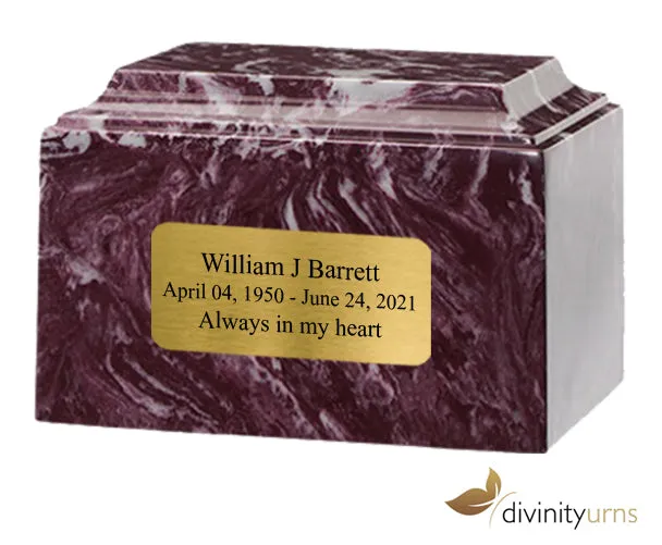 Merlot Cultured Marble Cremation Urn