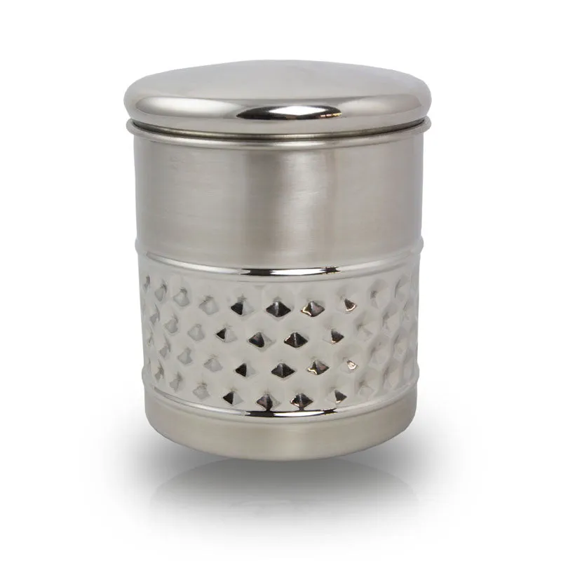 Metal Pet Cremation Urn with Diamond Band