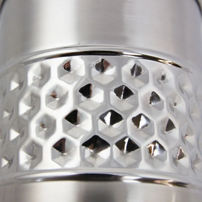 Metal Pet Cremation Urn with Diamond Band