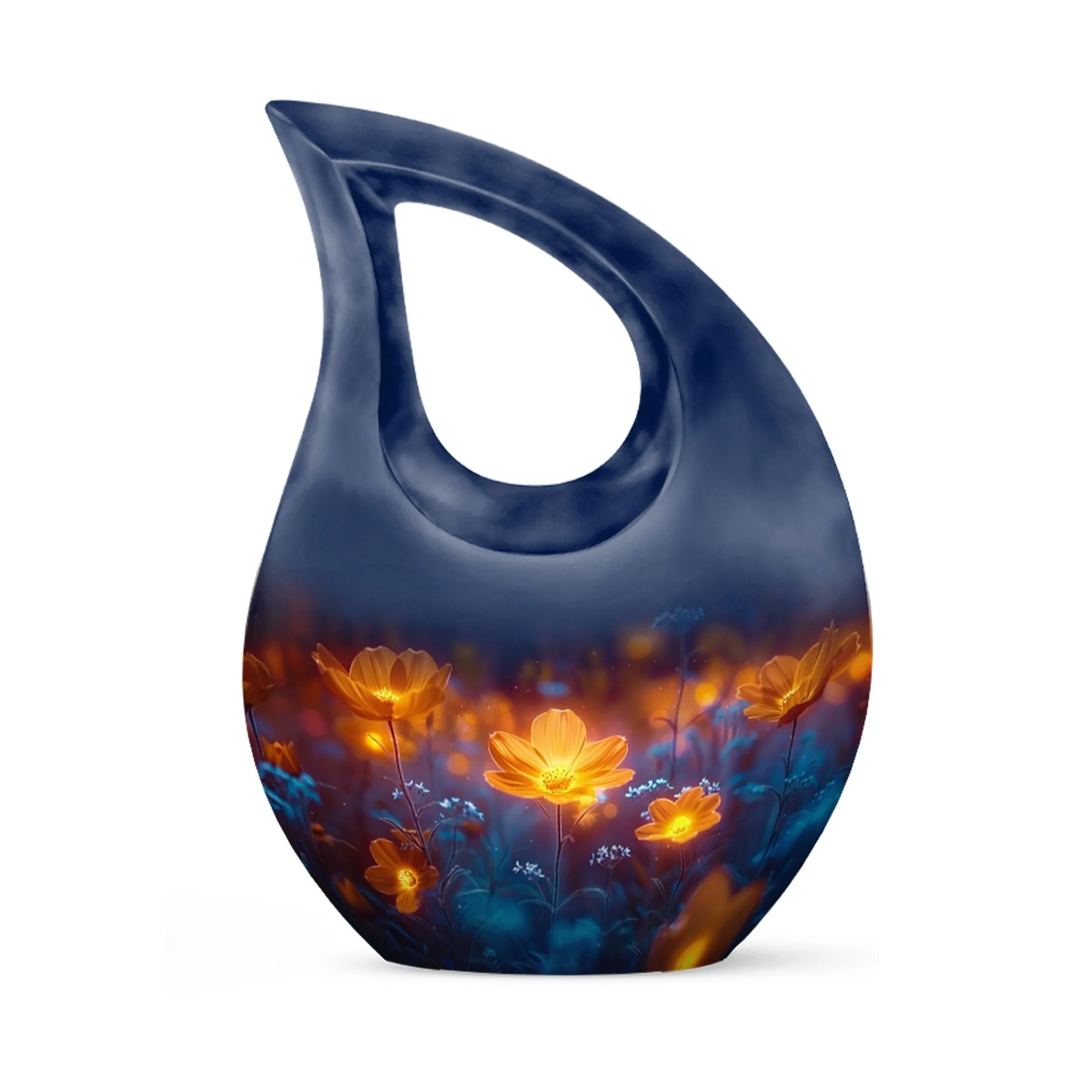 Midnight Floral Tributes - Cross Drop Urn for Cherished Memories