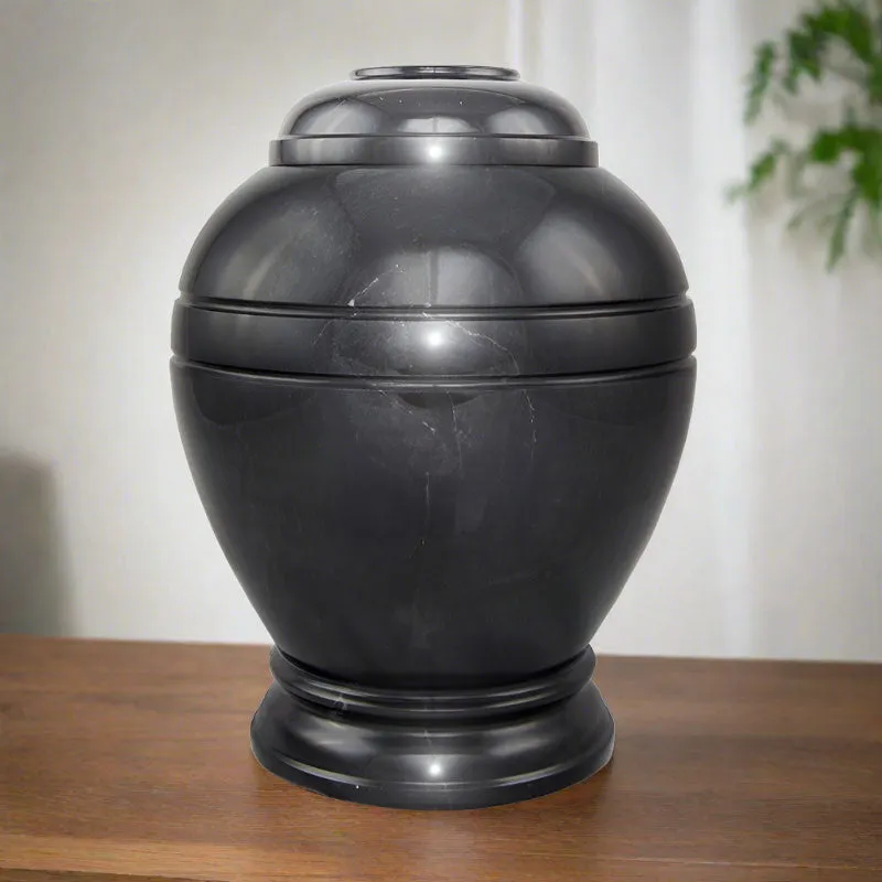 Midnight Marble Cremation Urn In Large