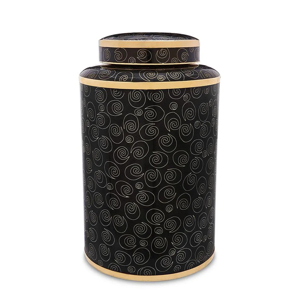 Midnight Swirl Cloisonne Urn