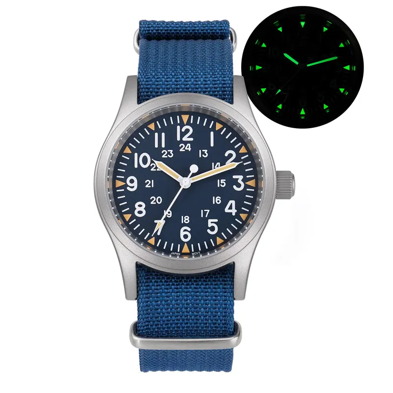 Militado Sapphire Crystal 38mm Field Watch ML05