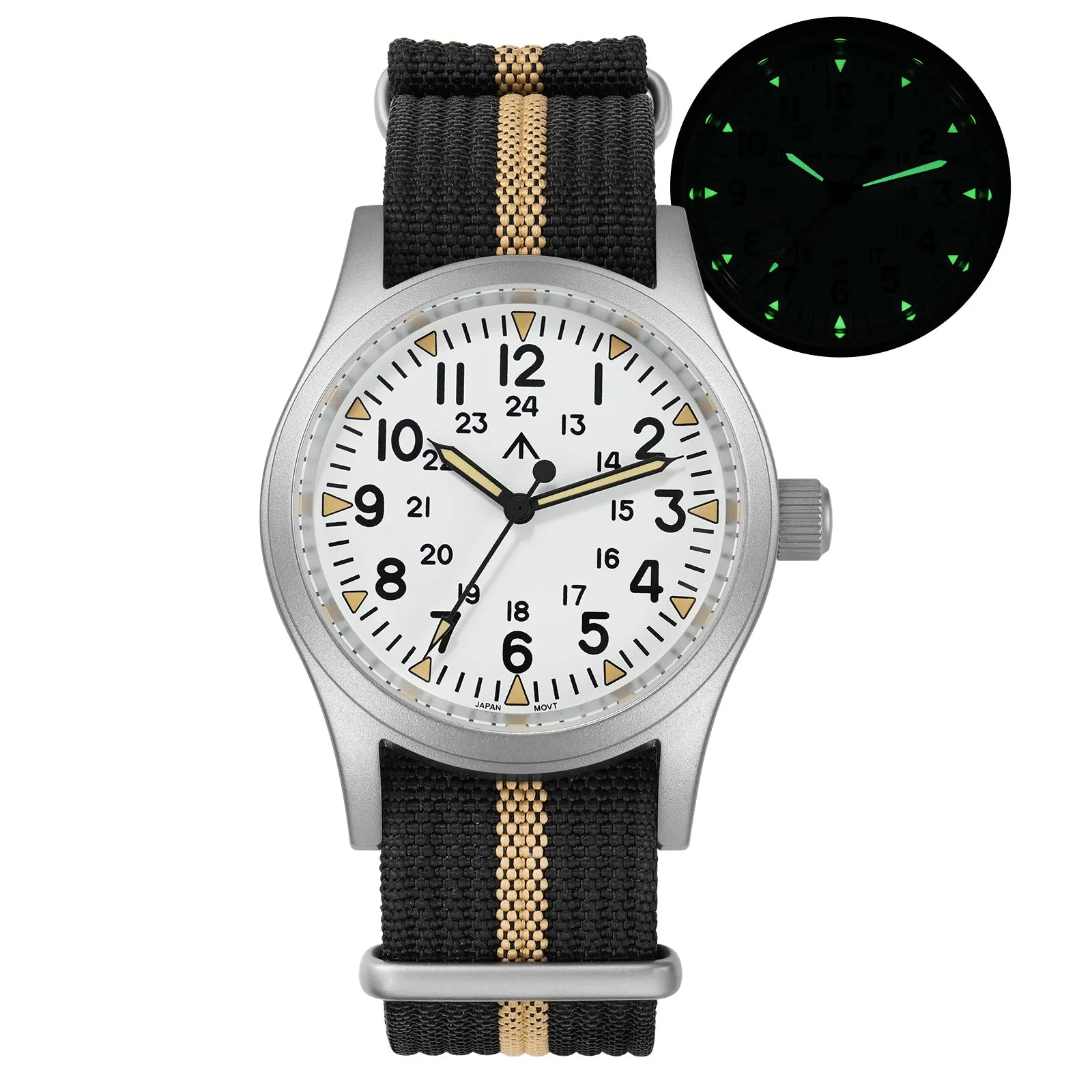 Militado Sapphire Crystal 38mm Field Watch ML05