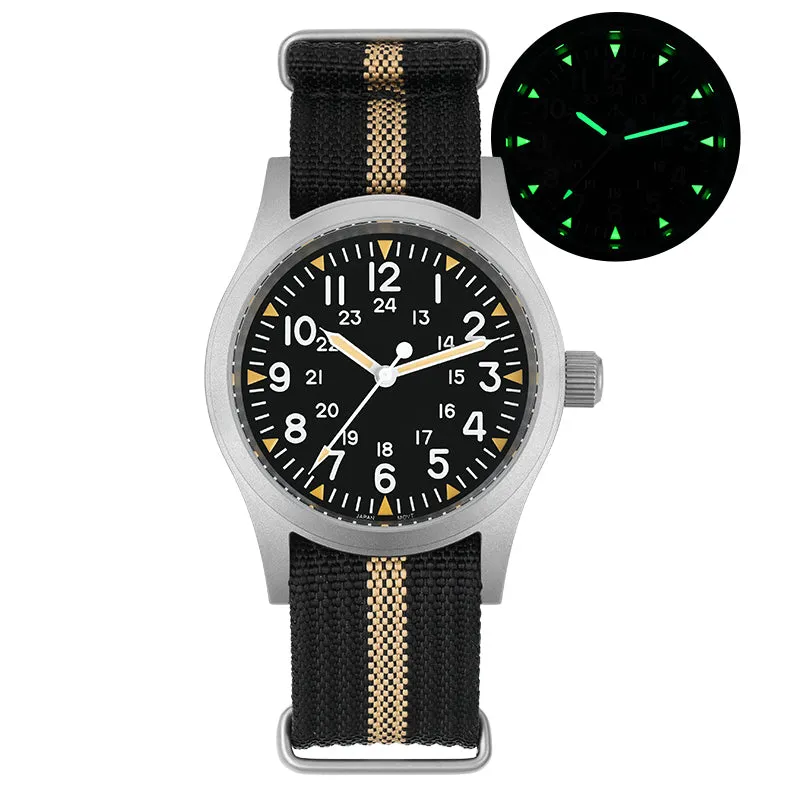 Militado Sapphire Crystal 38mm Field Watch ML05