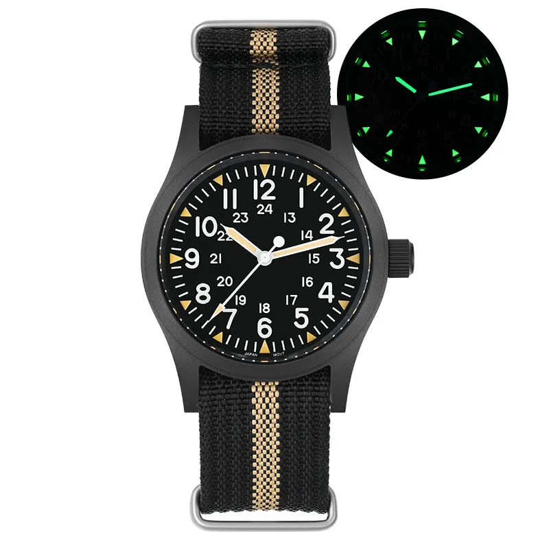 Militado Sapphire Crystal 38mm Field Watch ML05