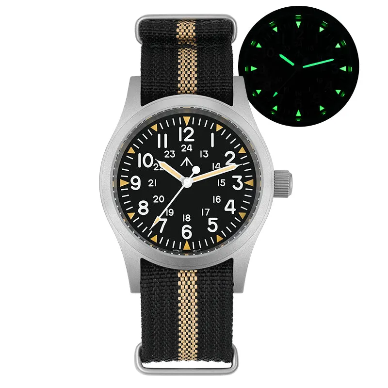 Militado Sapphire Crystal 38mm Field Watch ML05