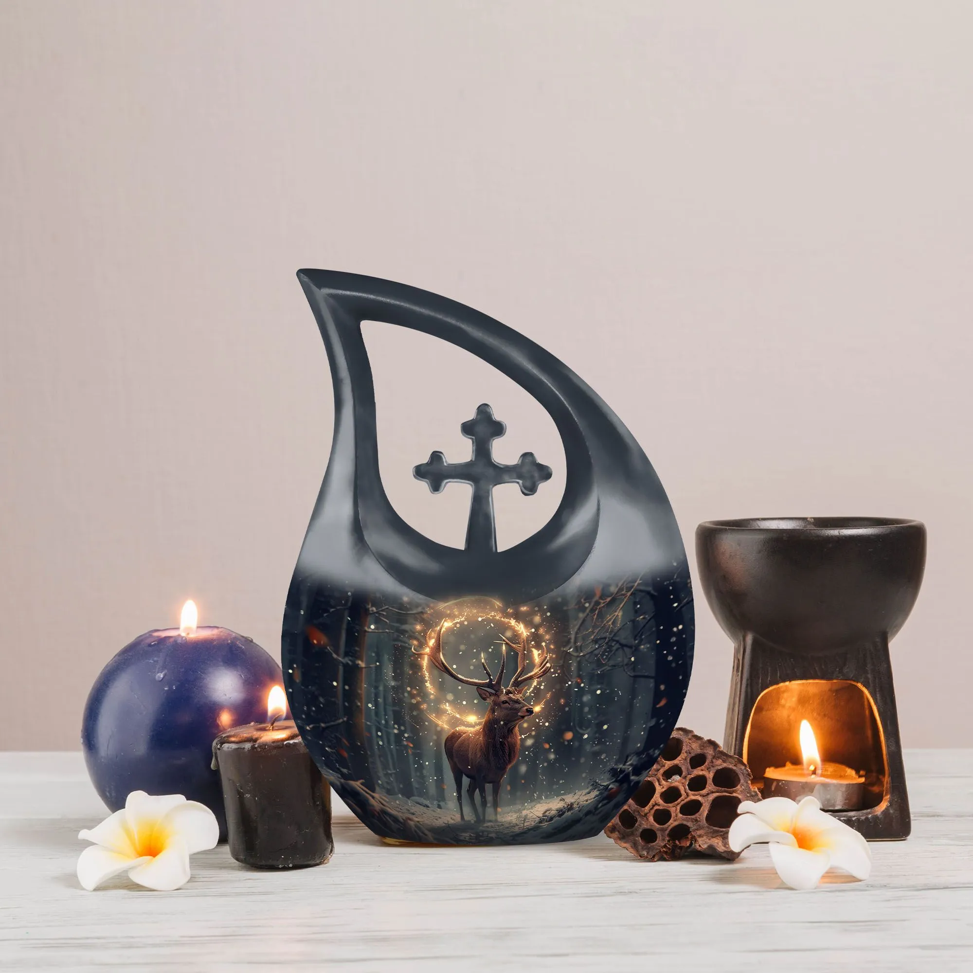 Mini Deer Memorial Urn large urn for human ashes Personalised urn