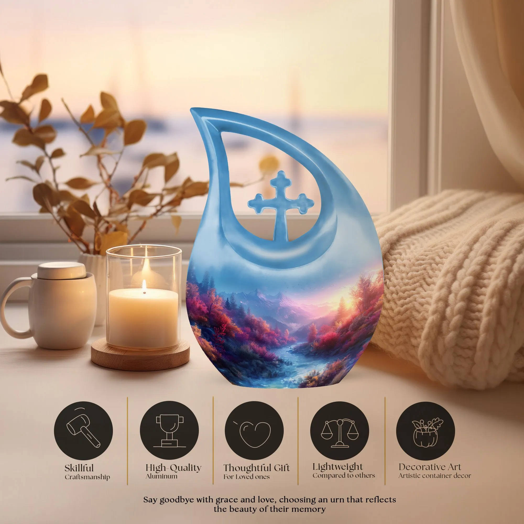 Mini Memorial Mountain Urn for Cherished Moments