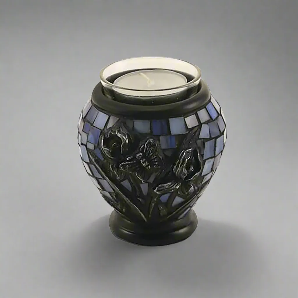 Mosaic Iris Tealight Candle Keepsake