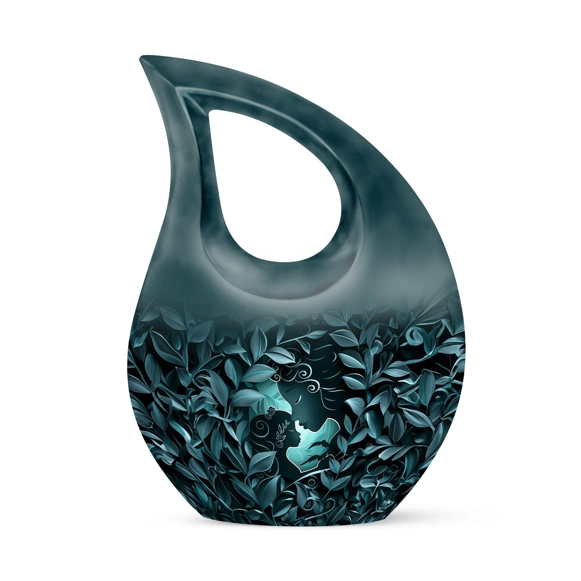 Mother Love Embrace: Aluminium Memorial Urn For Human Ashes