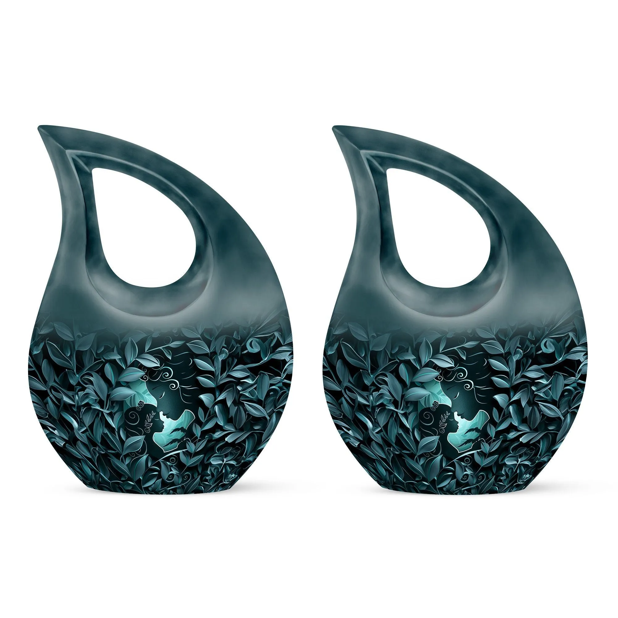 Mother Love Embrace: Aluminium Memorial Urn For Human Ashes