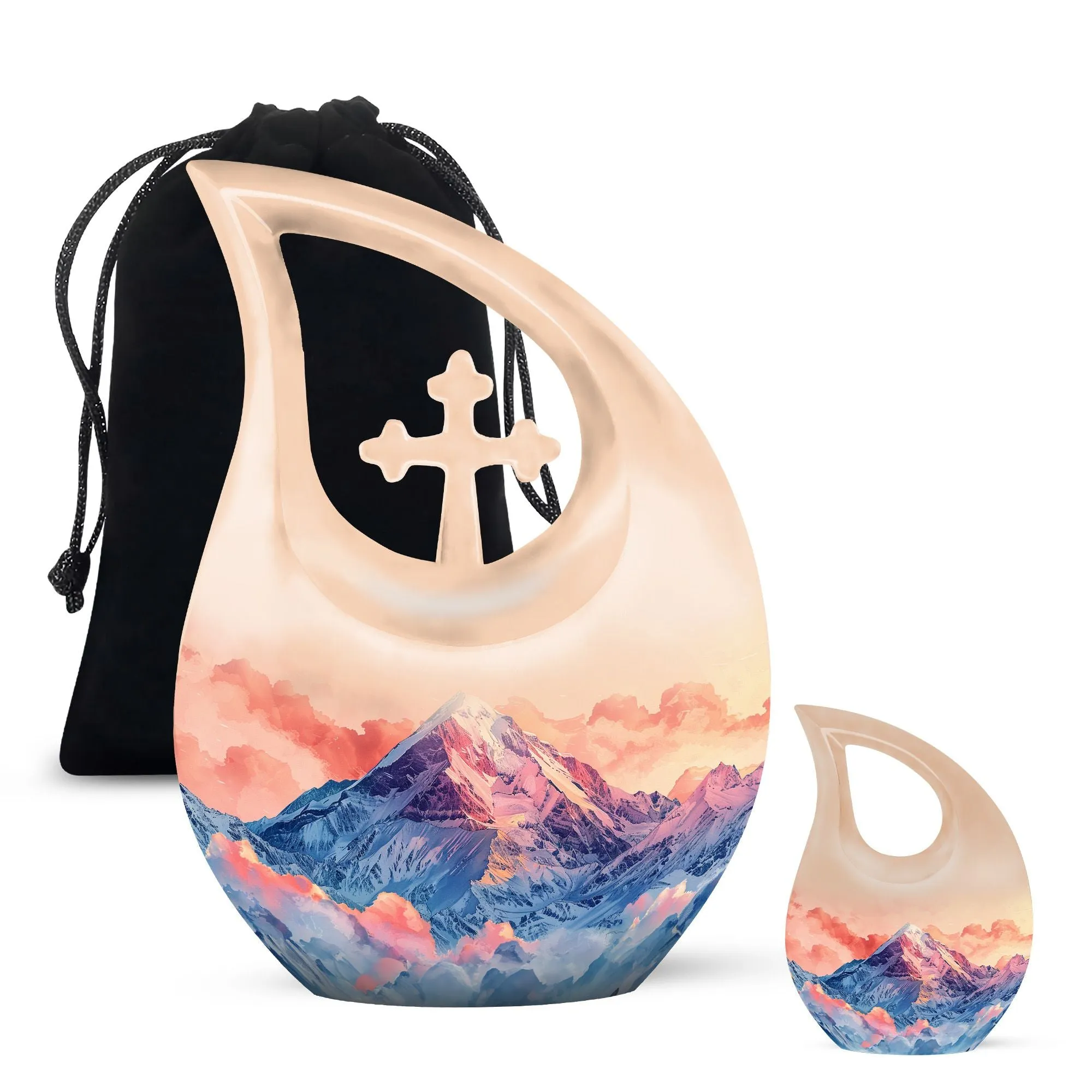 Mountains Urn: Honoring Memories with a Small, Personalized Urn