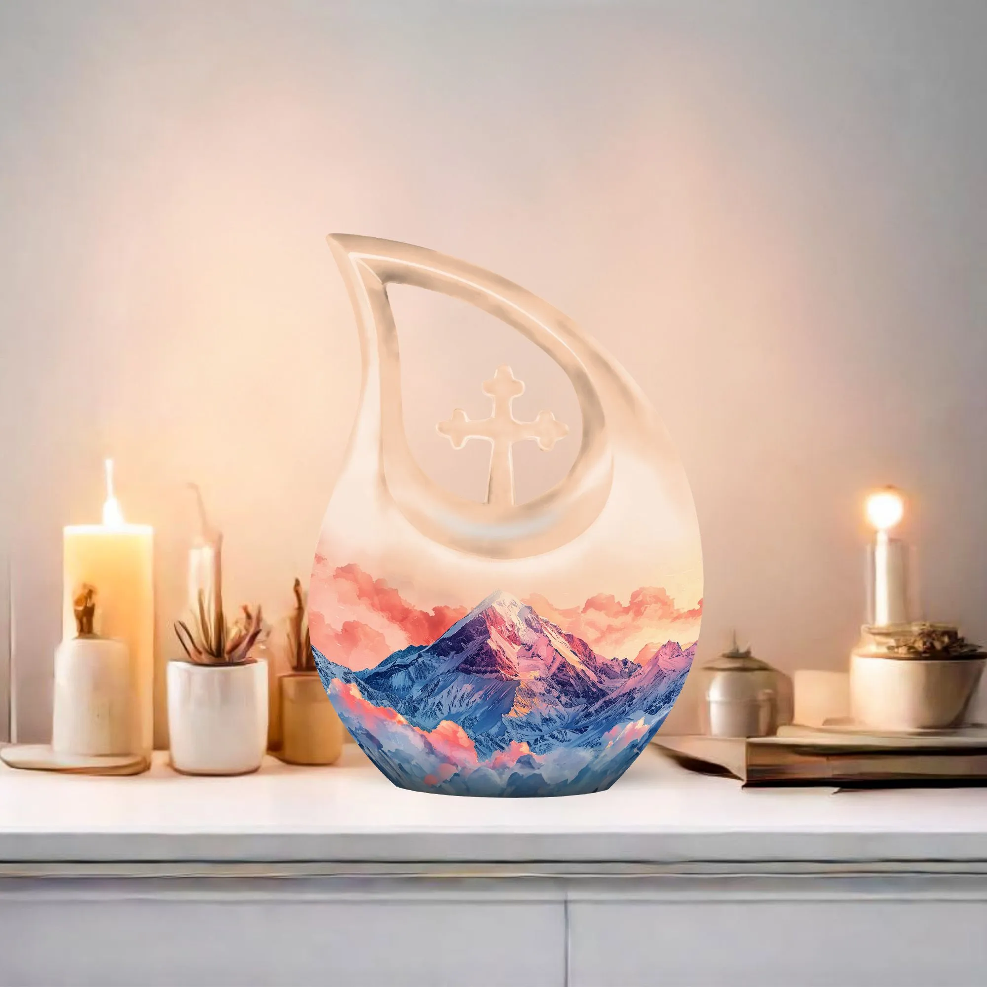 Mountains Urn: Honoring Memories with a Small, Personalized Urn