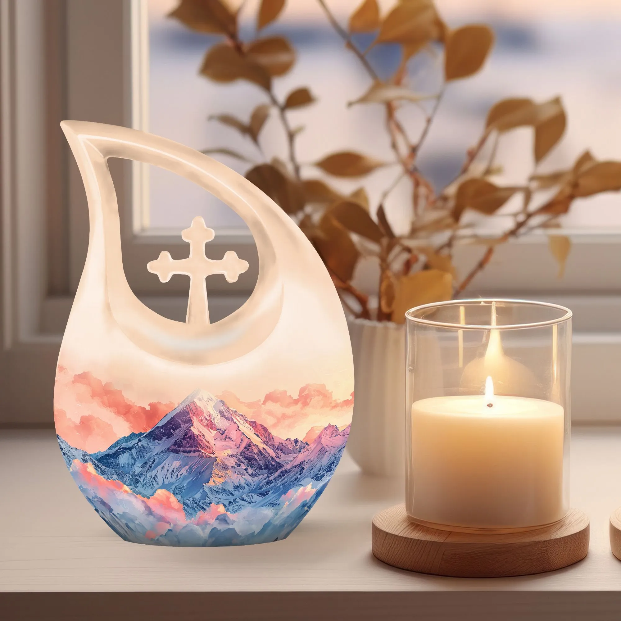 Mountains Urn: Honoring Memories with a Small, Personalized Urn