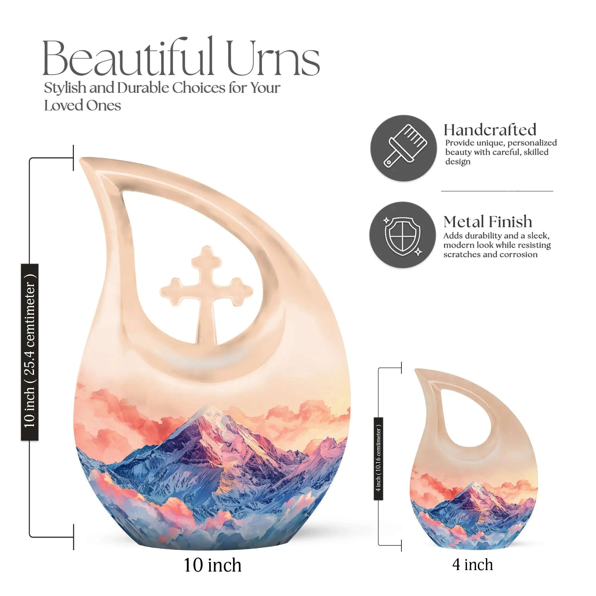 Mountains Urn: Honoring Memories with a Small, Personalized Urn
