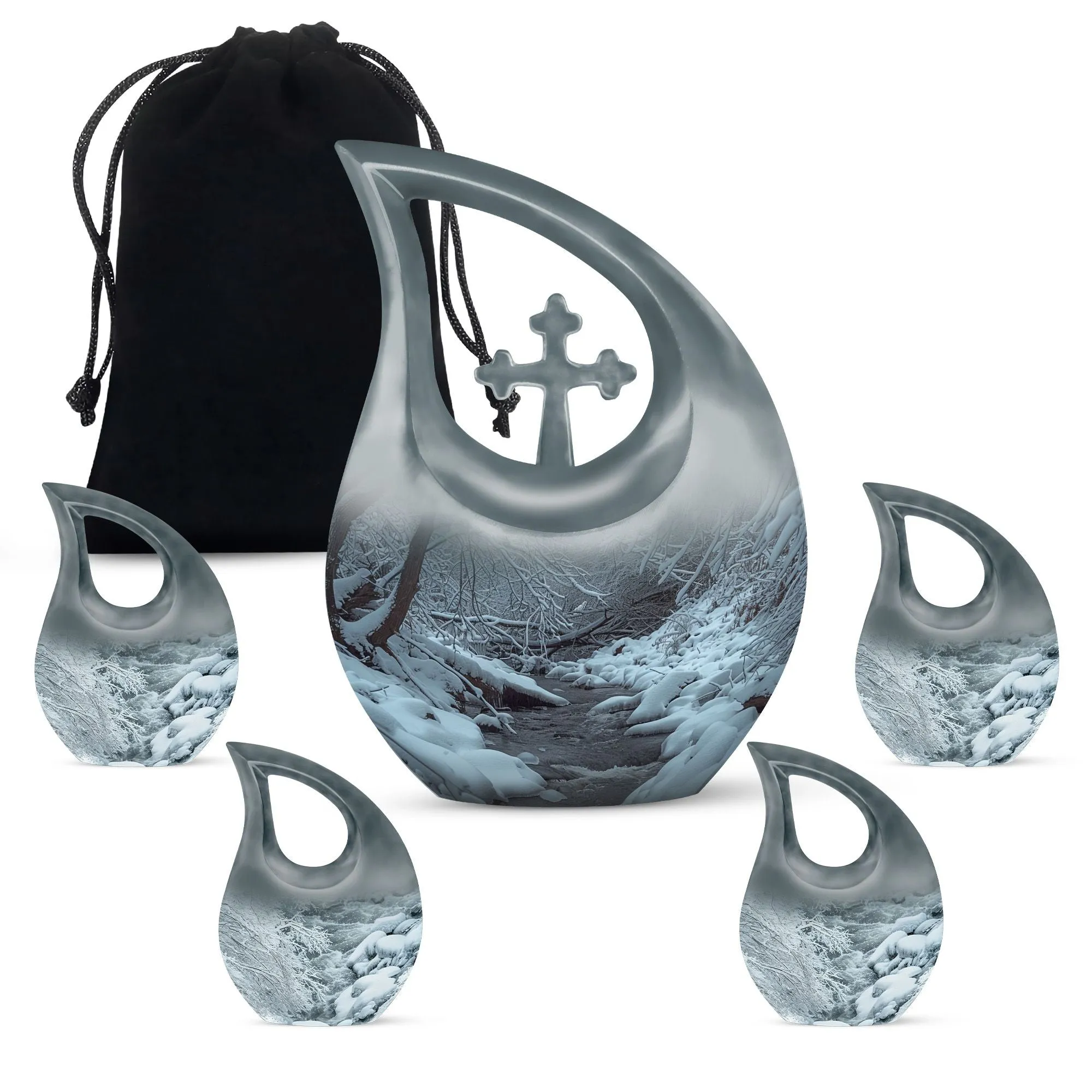 Mountains Urn: Unique Large Cremation Urn for Human Remains