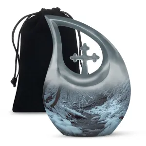Mountains Urn: Unique Large Cremation Urn for Human Remains