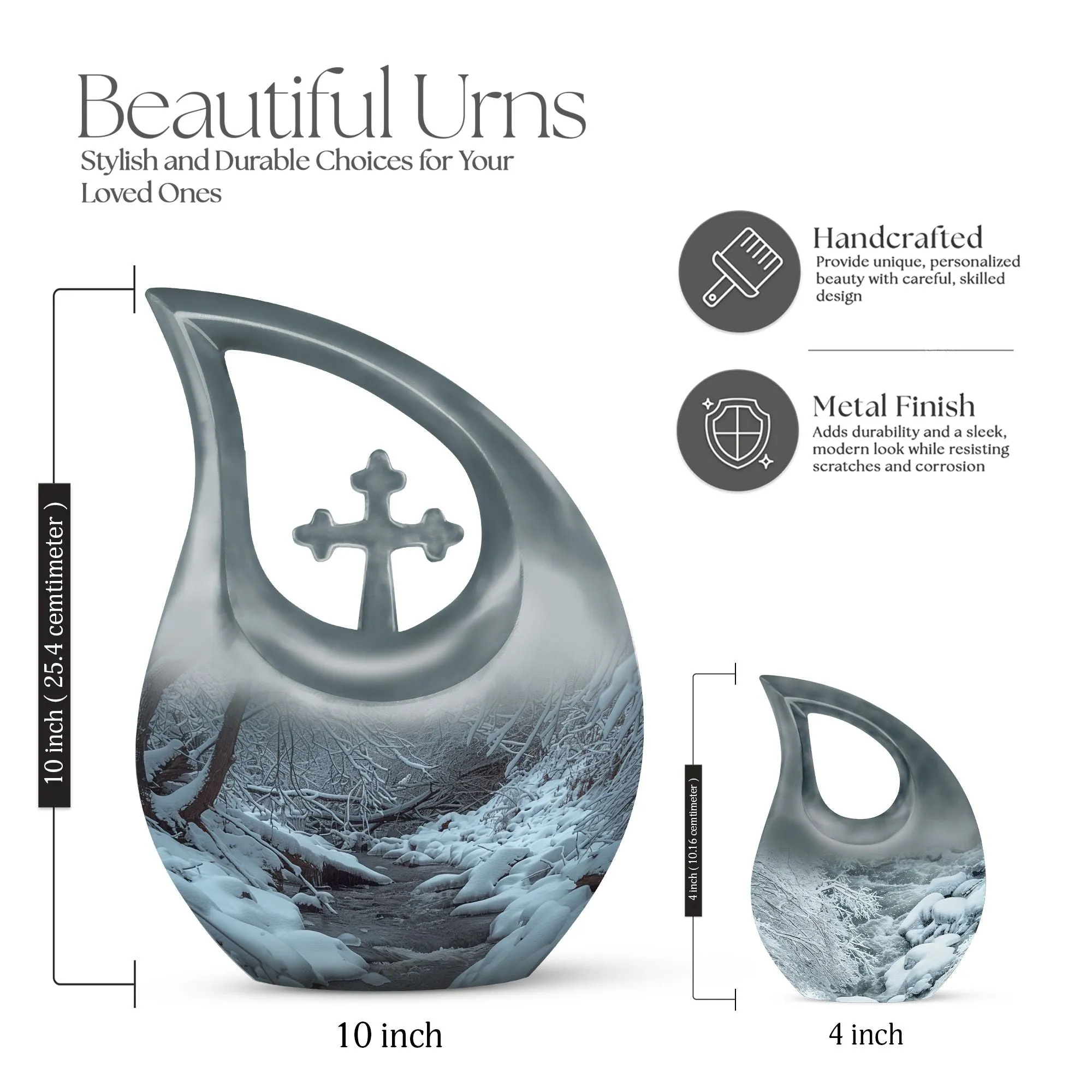 Mountains Urn: Unique Large Cremation Urn for Human Remains