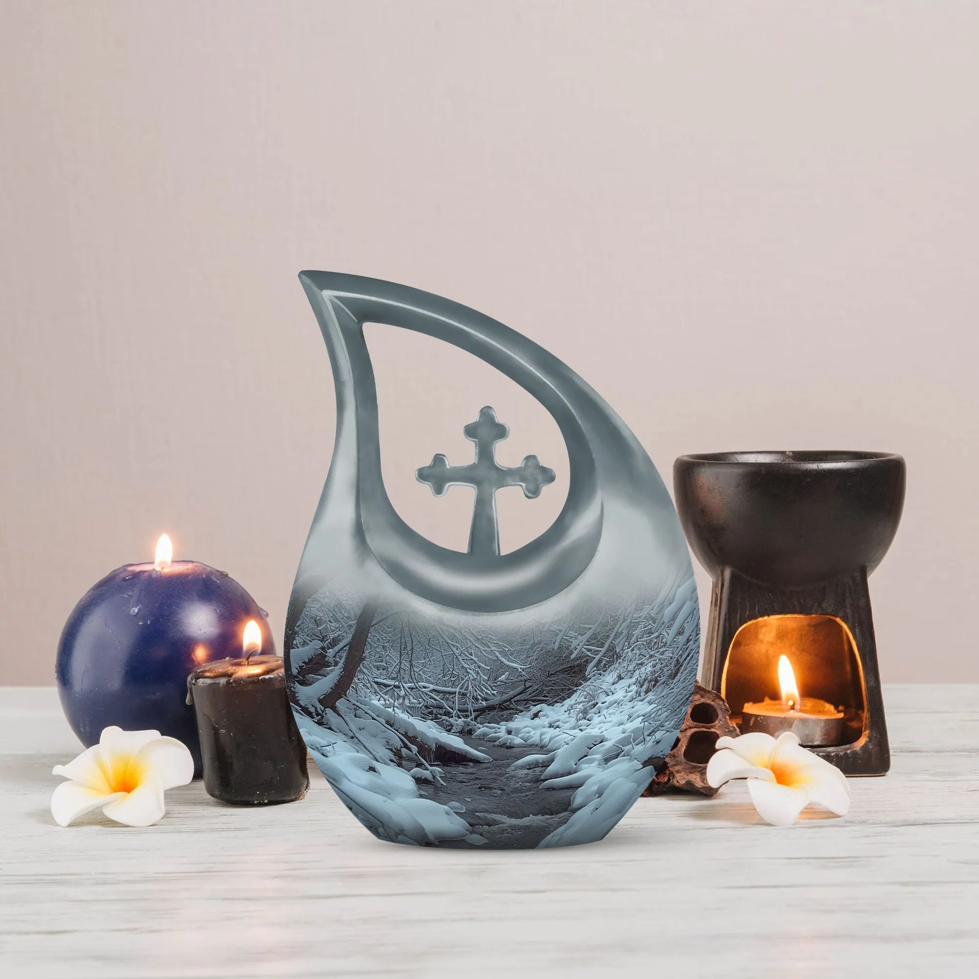 Mountains Urn: Unique Large Cremation Urn for Human Remains