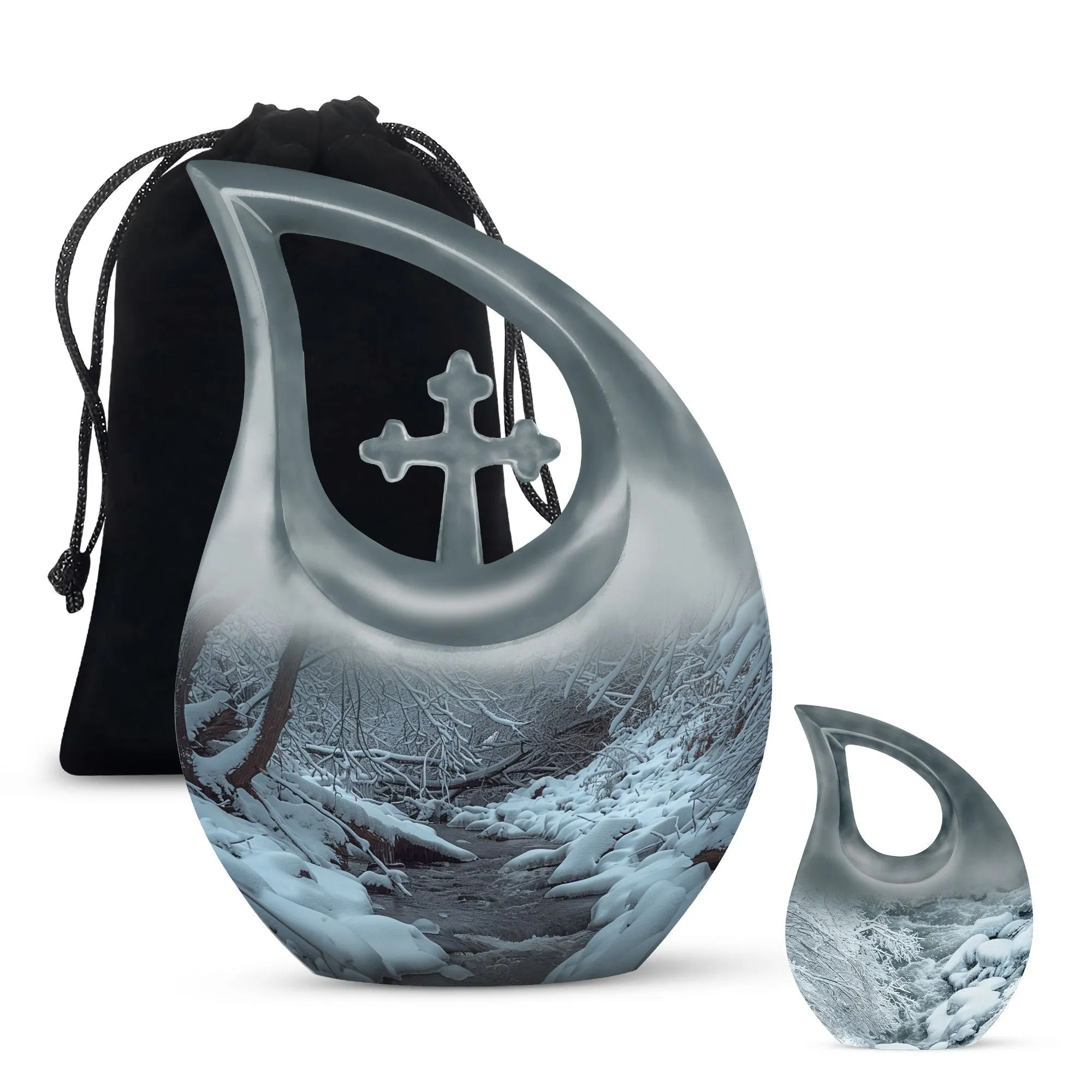 Mountains Urn: Unique Large Cremation Urn for Human Remains