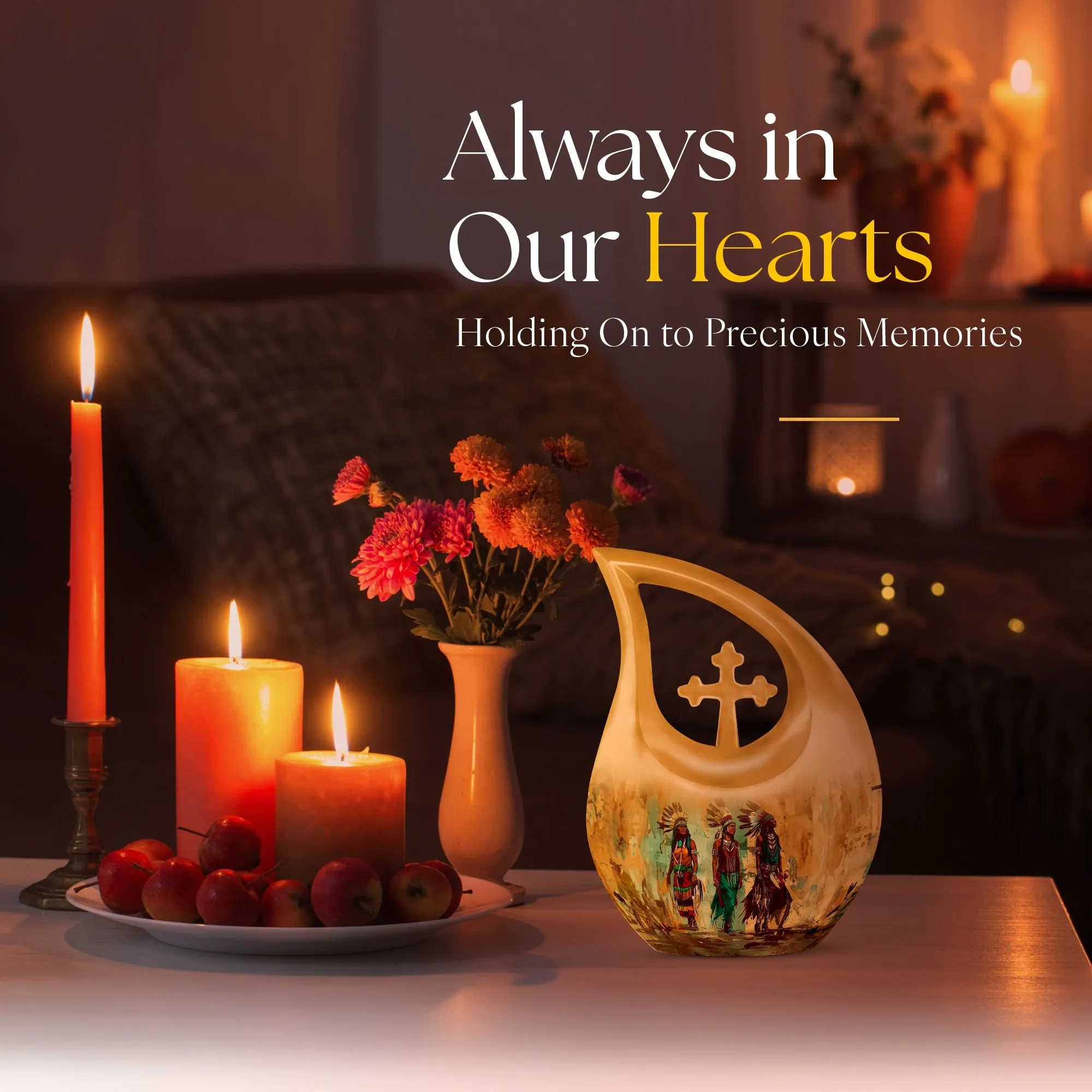 Native American Personalized Memorial Urn - Urn For Ashes