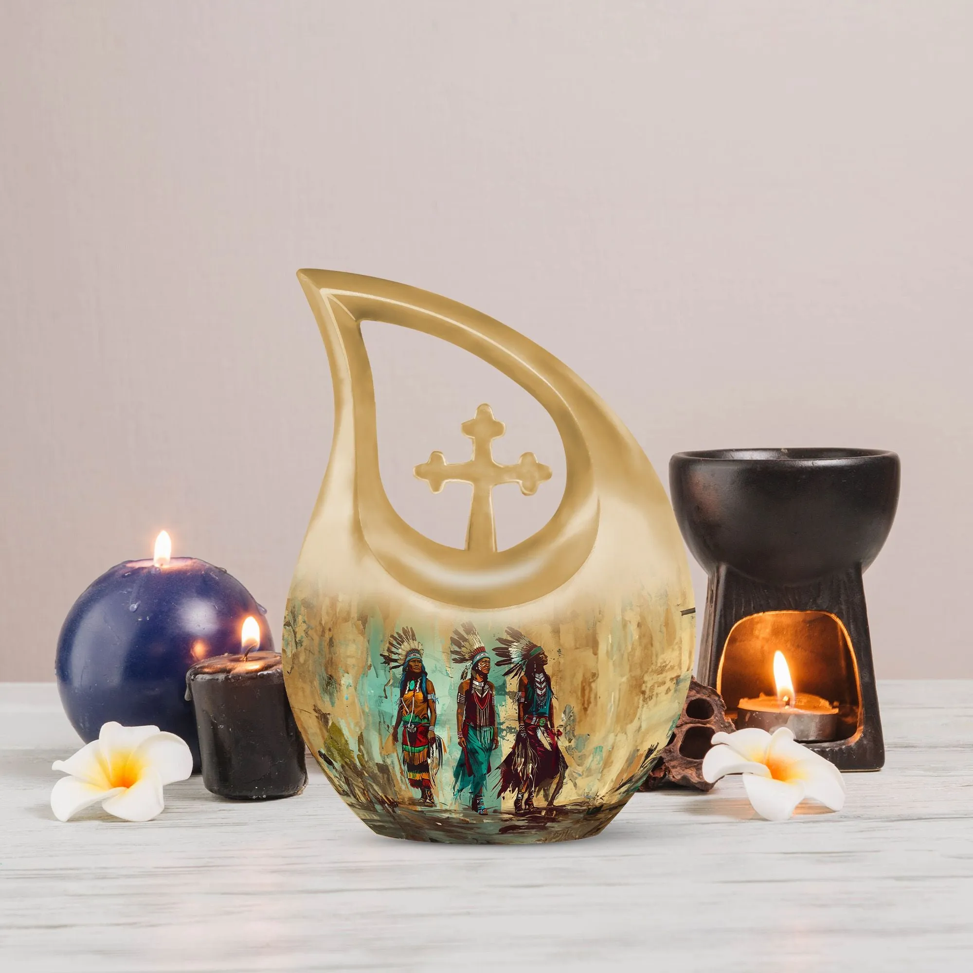 Native American Personalized Memorial Urn - Urn For Ashes