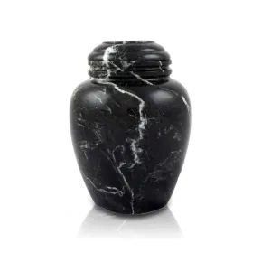 Noire Marble Cremation Urn in Extra Small