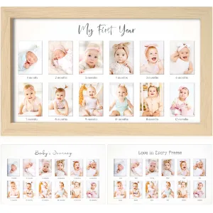 Nova Baby's First Year Picture Frame (Ash Wood)