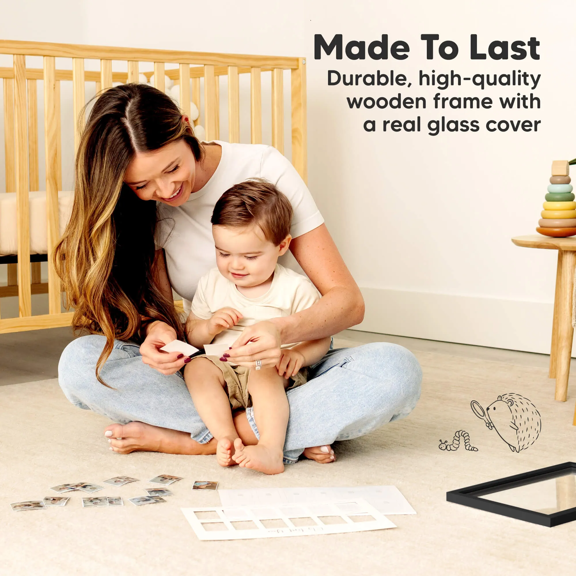 Nova Baby's First Year Picture Frame (Onyx Black)