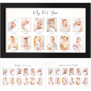 Nova Baby's First Year Picture Frame (Onyx Black)