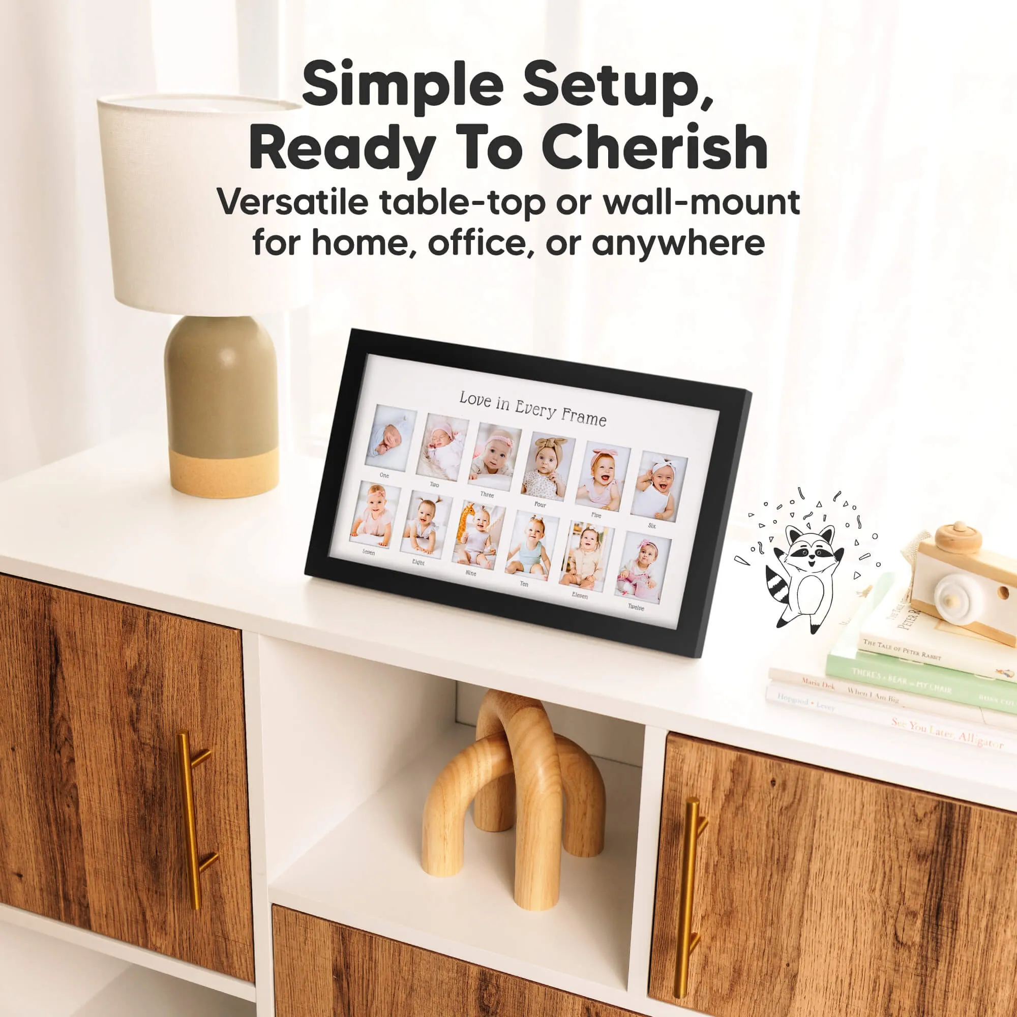 Nova Baby's First Year Picture Frame (Onyx Black)