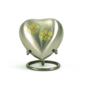 Odyssey Pewter Pet Paw Heart Keepsake