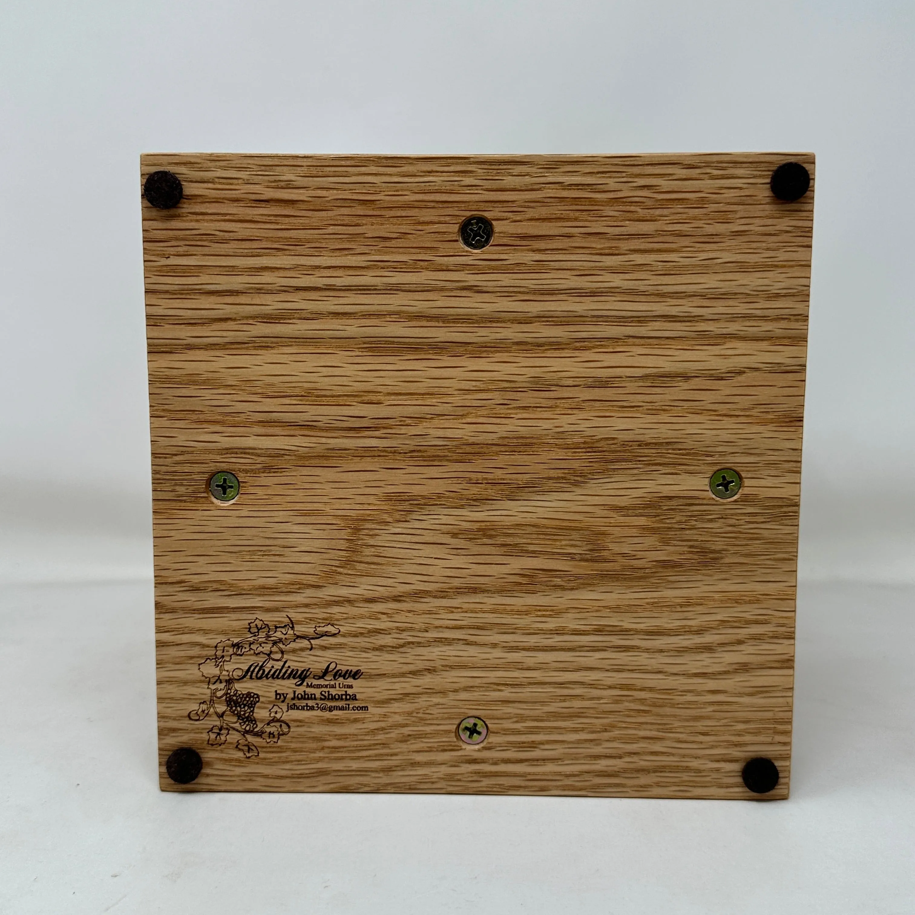 Our Lady of Guadalupe Urn in Oak