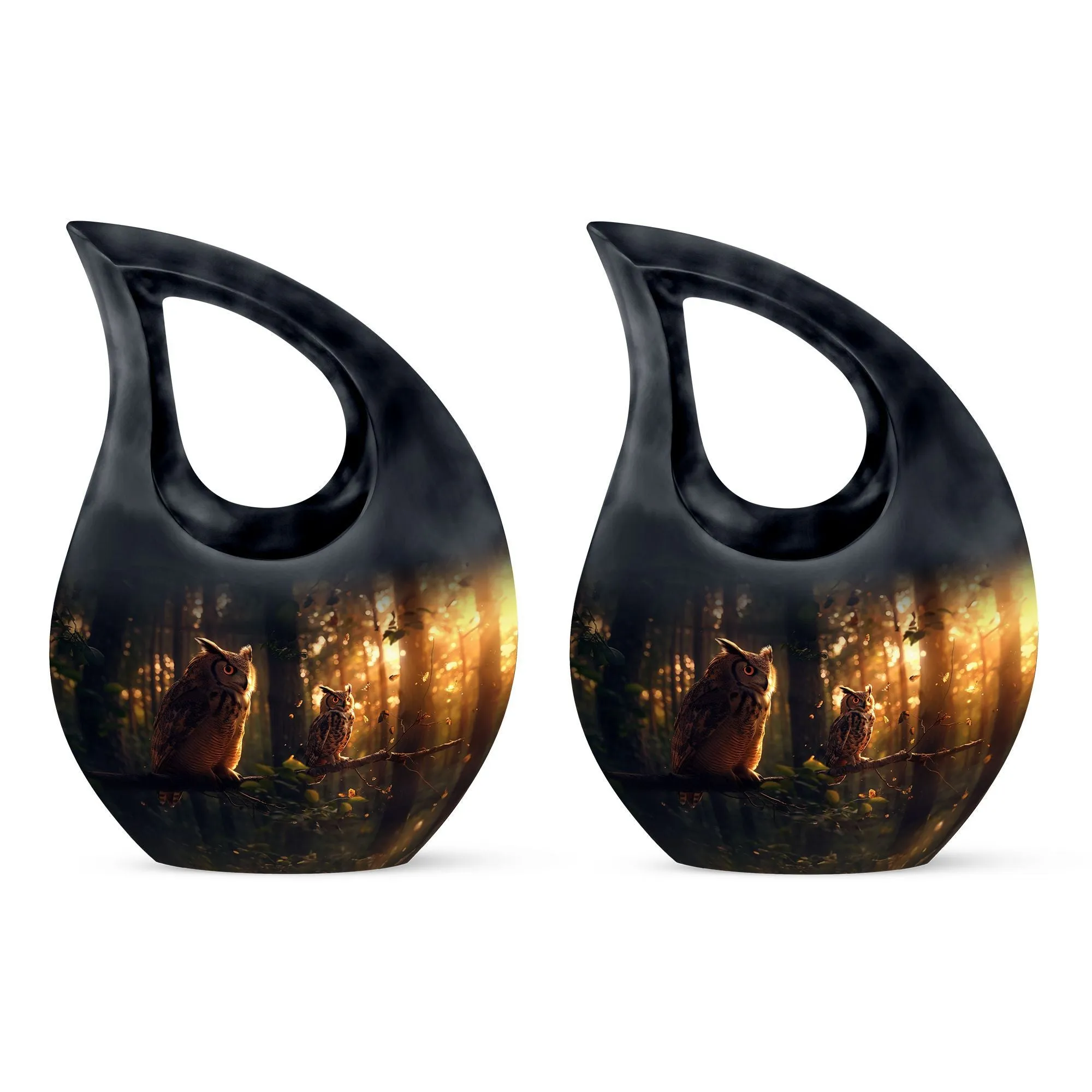 Owl Essence: Divine Resting Place Memorial Urn in Exceptional Beauty